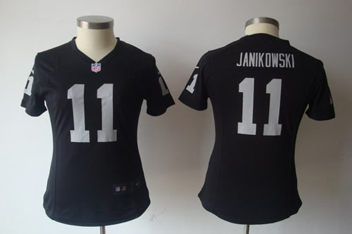 Women's NEW NFL Oakland Raiders 11 Sebastian Janikowski Black Jerseys