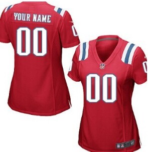 Women's Nike New England Patriots Customized Red Jersey