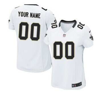 Women's Nike New Orleans Saints Customized White Jersey