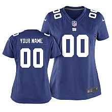 Women's Nike New York Giants Customized Game Team Color Jersey