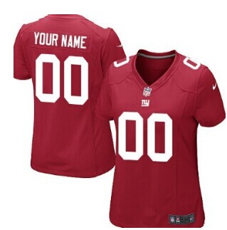 Women's Nike New York Giants Customized Red Jersey