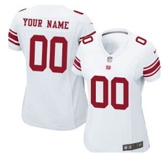 Women's Nike New York Giants Customized White Jersey