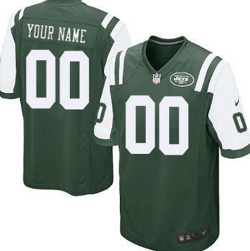 Women's Nike New York Jets Customized Green Game Jersey 