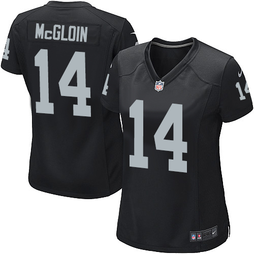 Women's Nike Oakland Raiders #14 Matt McGloin Game Black Team Color NFL Jersey