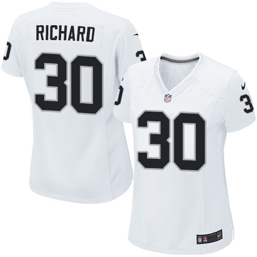 Women's Nike Oakland Raiders #30 Jalen Richard White NFL Jersey