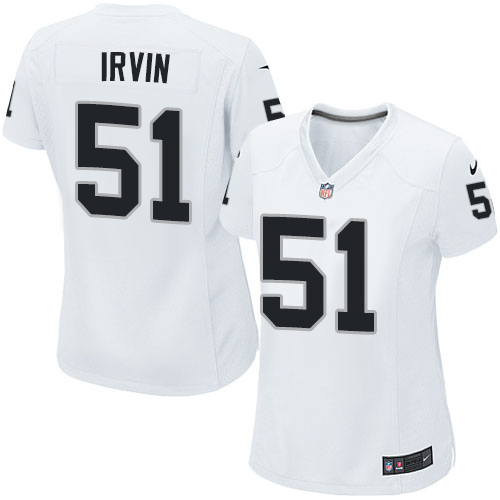 Women's Nike Oakland Raiders #51 Bruce Irvin White NFL Jersey