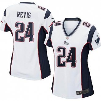 Women's Nike Patriots #24 Darrelle Revis White Stitched NFL Elite Jersey