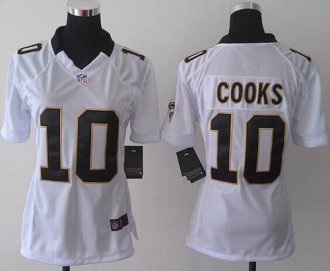 Women's Nike Saints #10 Brandin Cooks White NFL Elite Jersey