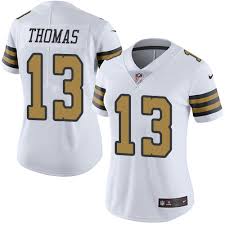 Women's Nike Saints #13 Michael Thomas White NFL Rush Jersey