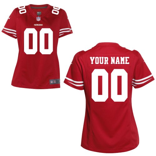 Women's NEW San Francisco 49ers Customized Game Team Color Jerseys
