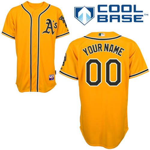 Women's Oakland Athletics Customized Yellow Jersey
