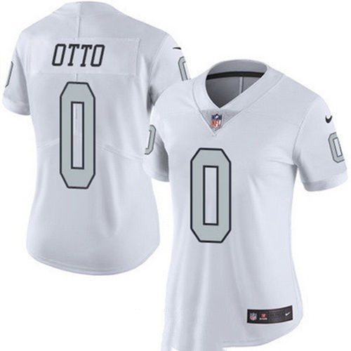 Women's Oakland Raiders #0 Jim Otto White 2016 Color Rush Stitched NFL Nike Limited Jersey