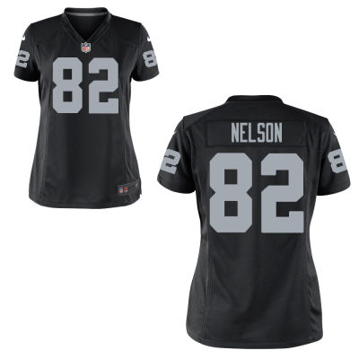 Women's Oakland Raiders #82 Jordy Nelson Nike Black Jersey