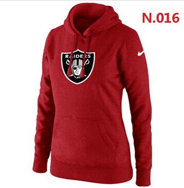 Women's Oakland Raiders Logo Pullover Hoodie Red