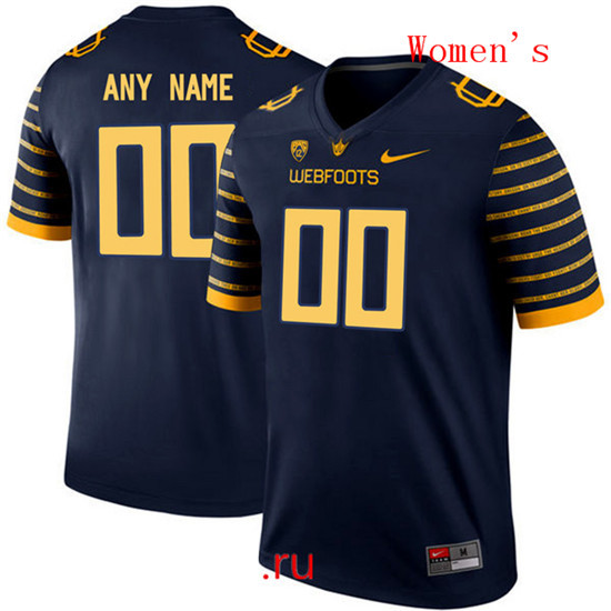 Women's Oregon Ducks 2016 Spring Game Customized 00 Webfoot 100th Rose Bowl Game Elite Jersey - Navy