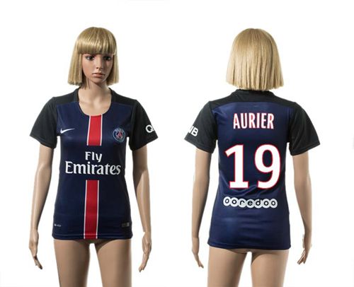 Women's Paris Saint-Germain #19 Aurier Home Soccer Club Jersey