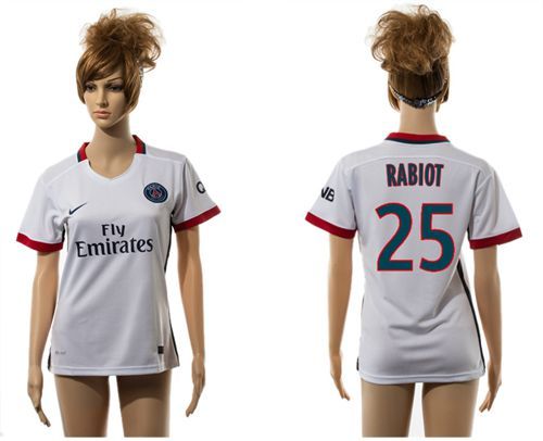 Women's Paris Saint-Germain #25 Rabiot Away Soccer Club Jersey