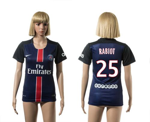 Women's Paris Saint-Germain #25 Rabiot Home Soccer Club Jersey