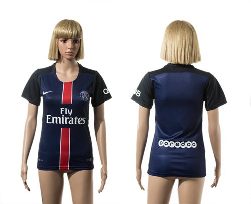 Women's Paris Saint-Germain Blank Home Soccer Club Jersey