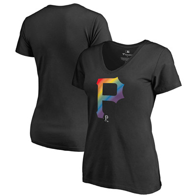 Women's Pittsburgh Pirates Fanatics Branded Pride Black T-Shirt