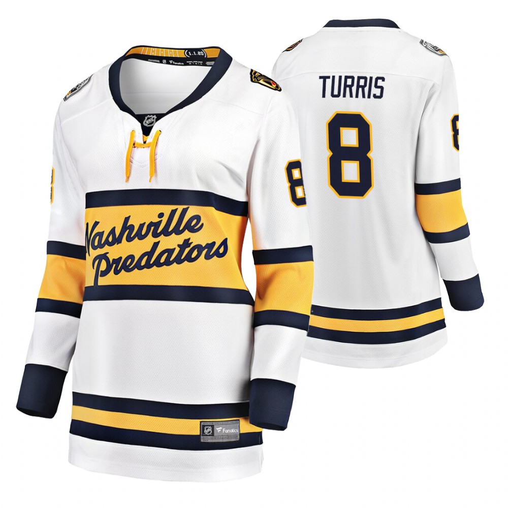Women's Predators #8 Kyle Turris 2020 Winter Classic Jersey - White