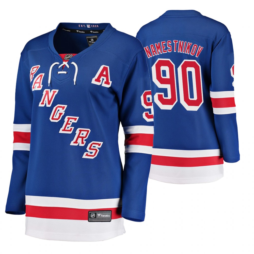 Women's Rangers #90 Vladislav Namestnikov Fanatics Branded Home Breakaway Jersey Blue