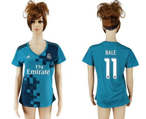 Women's Real Madrid #11 Bale Sec Away Soccer Club Jersey