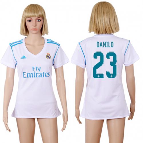 Women's Real Madrid #23 Danilo Home Soccer Club Jersey