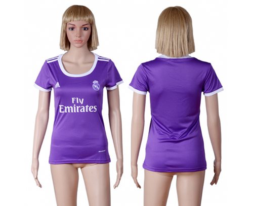 Women's Real Madrid Blank Away Soccer Club Jersey