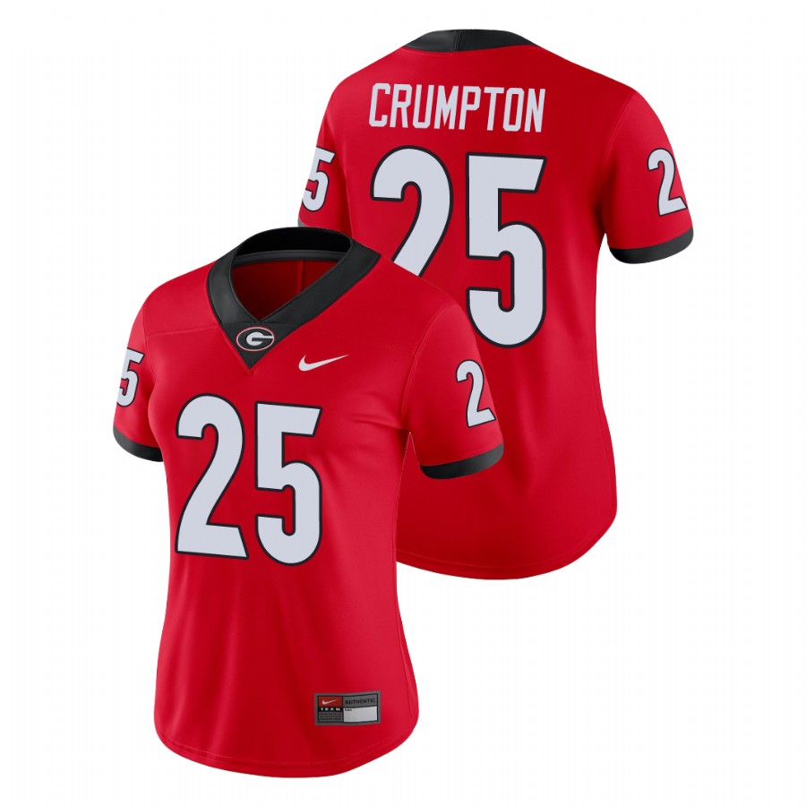 Women's Red Georgia Bulldogs Ahkil Crumpton Game College Football Jersey