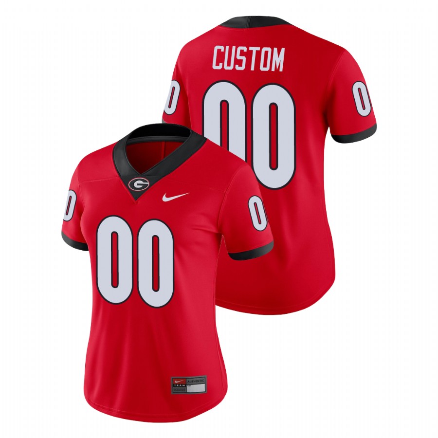 Women's Red Georgia Bulldogs Custom Game College Football Jersey