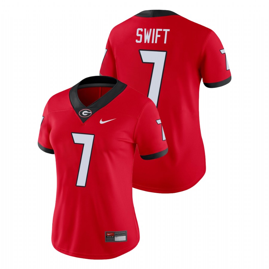 Women's Red Georgia Bulldogs D'Andre Swift Game College Football Jersey