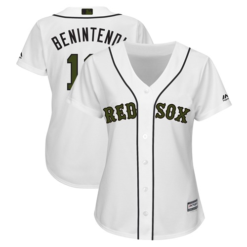 Women's Red Sox #16 Andrew Benintendi White 2018 Memorial Day Cool Base Women's Stitched MLB Jersey