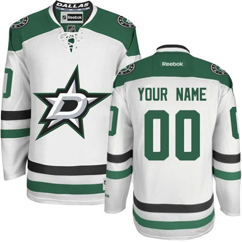 Women's Reebok Dallas Stars Customized Authentic White Away NHL Jersey