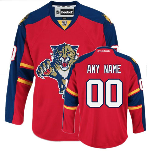 Women's Reebok Florida Panthers Customized Authentic Red Home NHL Jersey