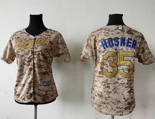 Women's Royals #35 Eric Hosmer Camo Fashion Stitched MLB Jersey