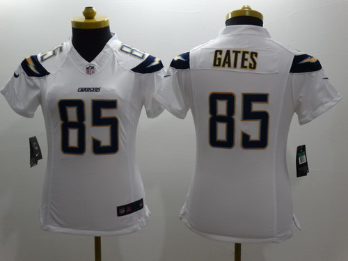 Women's San Diego Chargers #85 Antonio Gates 2013 White Nike Limited Jersey