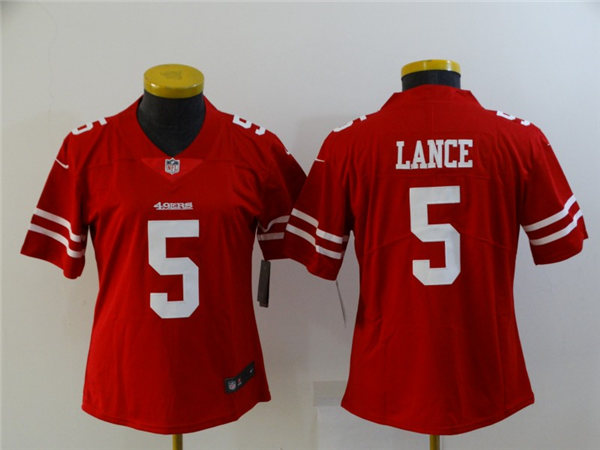 Women's San Francisco 49ers #5 Trey Lance Nike Scarlet Limited Jersey
