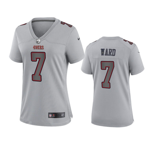 Women's San Francisco 49ers #7 Charvarius Ward Nike Gray Atmosphere Fashion Game Jersey