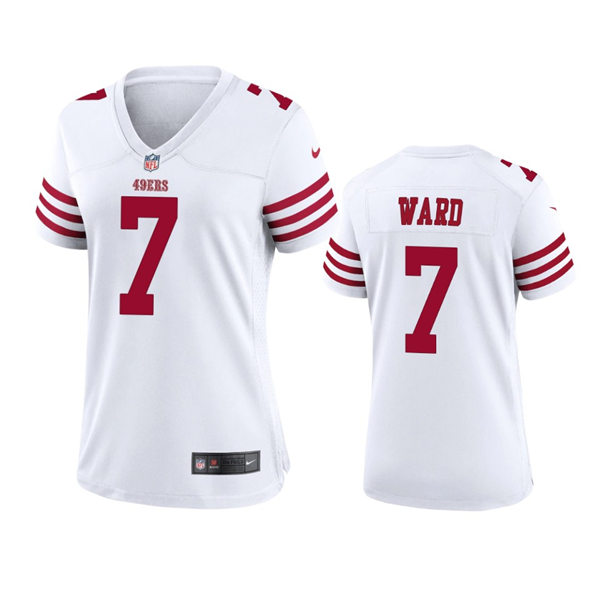 Women's San Francisco 49ers #7 Charvarius Ward Nike White Limited Player Jersey