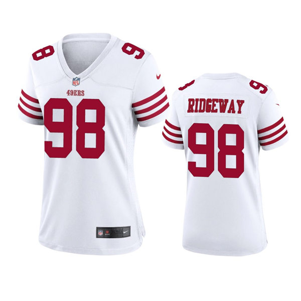Women's San Francisco 49ers #98 Hassan Ridgeway Nike White Limited Player Jersey