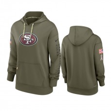Women's San Francisco 49ers Olive 2022 Salute to Service Performance Hoodie