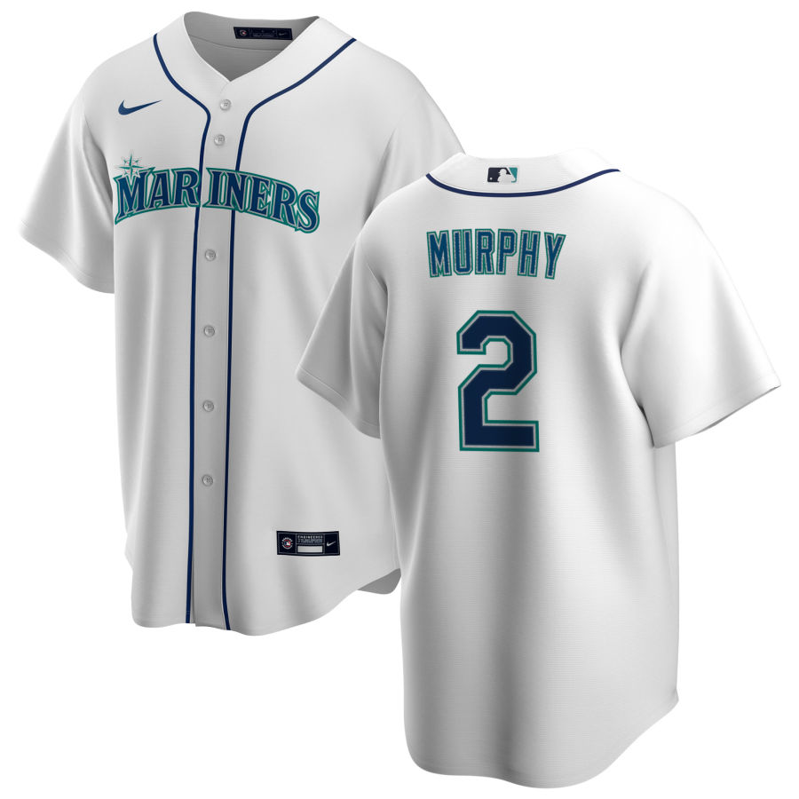 Women's Seattle Mariners #2 Tom Murphy Nike White Home Cool Base Jersey