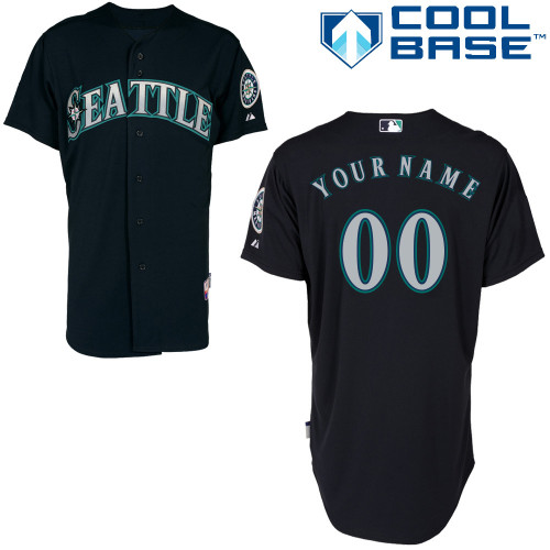 Women's Seattle Mariners Customized Navy Blue Jersey