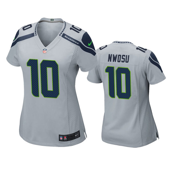 Women's Seattle Seahawks #10 Uchenna Nwosu Nike Gray Limited Jersey