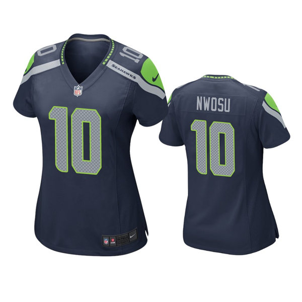 Women's Seattle Seahawks #10 Uchenna Nwosu Nike Navy Team Color Limited Jersey1