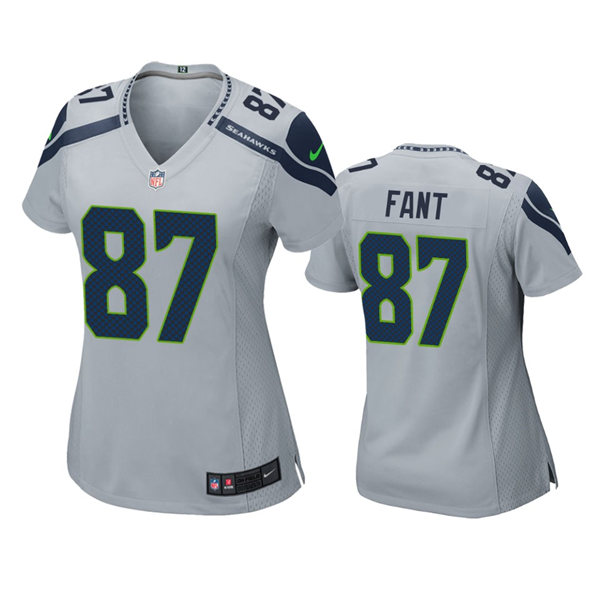 Women's Seattle Seahawks #87 Noah Fant Nike Gray Limited Jersey1