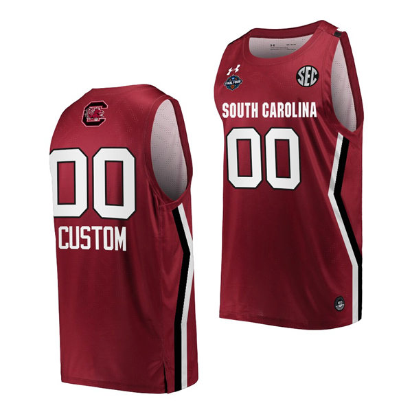 Women's South Carolina Gamecocks Custom Wine NCAA 2022 March Madness Final Four Basketball Jersey 