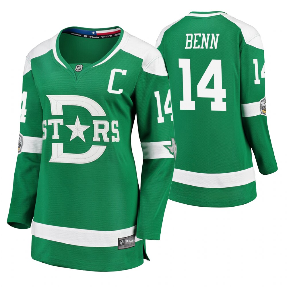 Women's Stars #14 Jamie Benn 2020 Winter Classic Jersey - Green