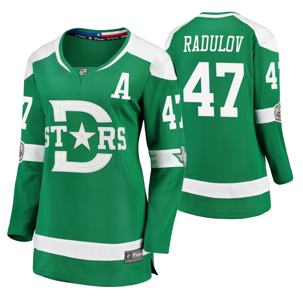 Women's Stars #47 Alexander Radulov 2020 Winter Classic Jersey - Green